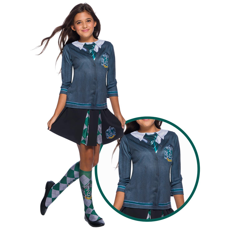 Slytherin Costume Top Child Girls Green