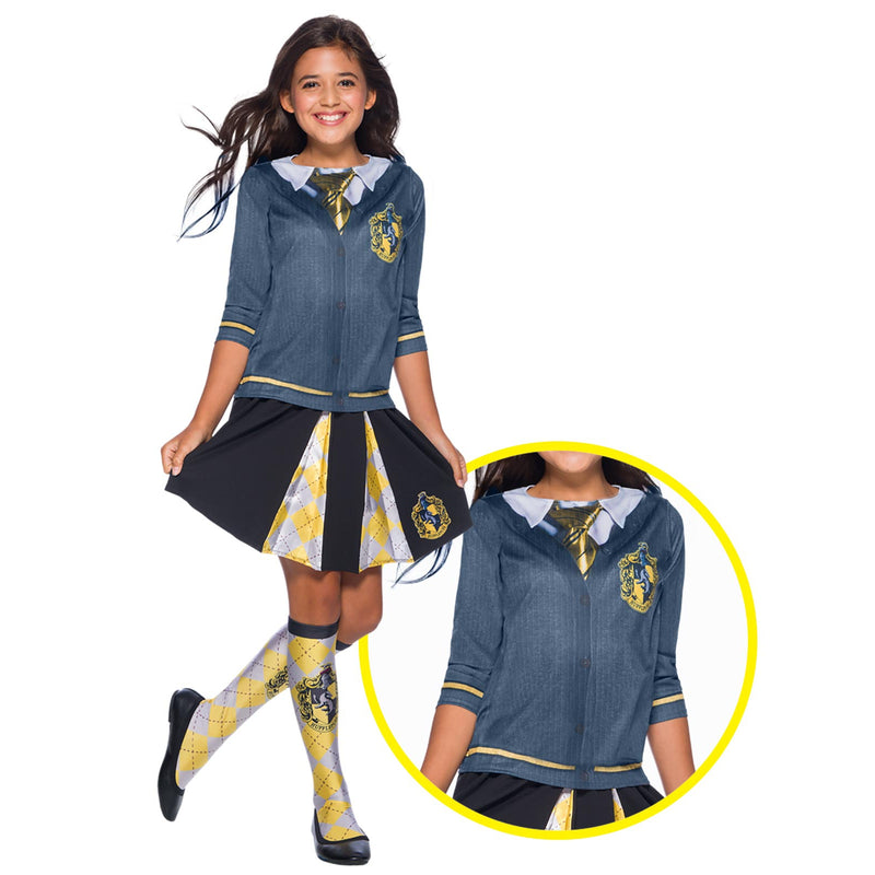 Hufflepuff Costume Top Child Girls Yellow