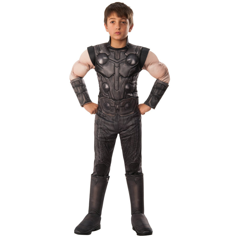 Thor Deluxe Infinity War Costume Child Boys Grey
