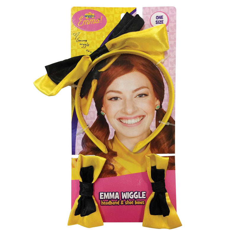 Emma Wiggle Headband & Shoe Bows Child Girls Yellow