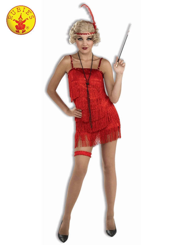 Flapper Deluxe Red Costume Womens