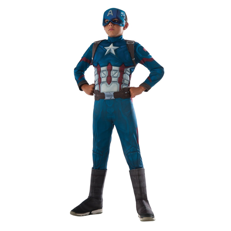 Captain America Deluxe Infinity War Costume Child Boys Blue