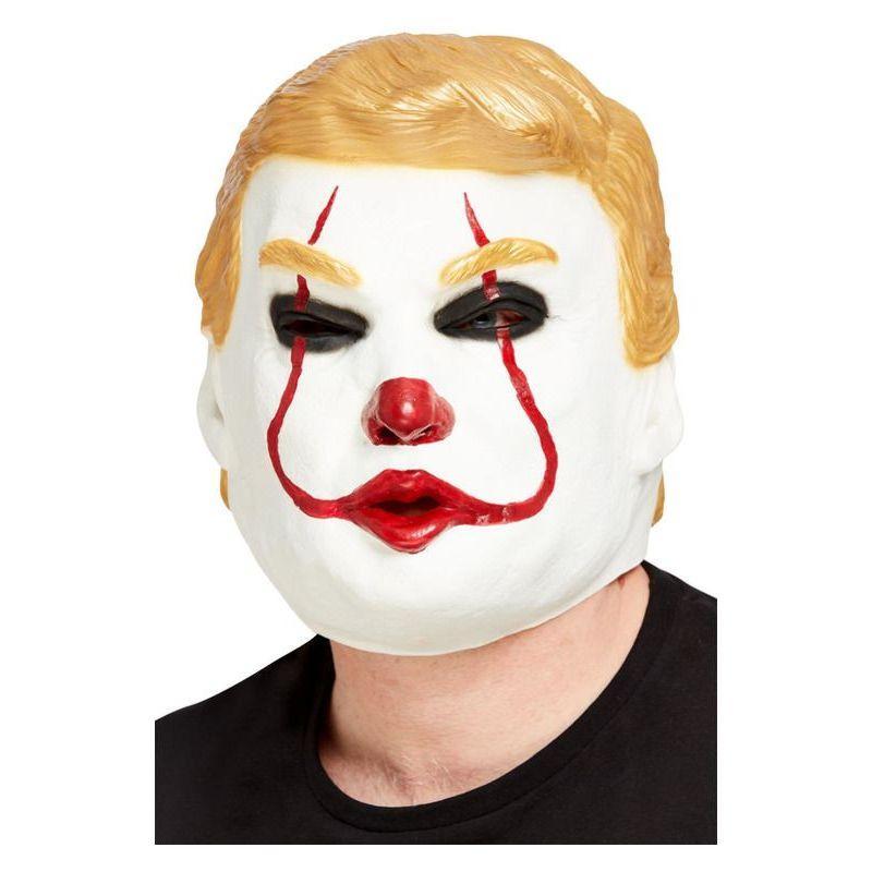 Clown President Overhead Mask Latex Unisex White