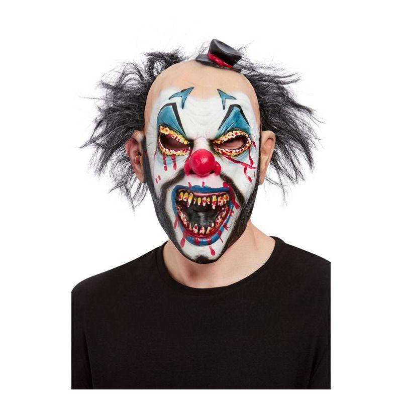 Evil Clown Overhead Mask Latex Unisex White
