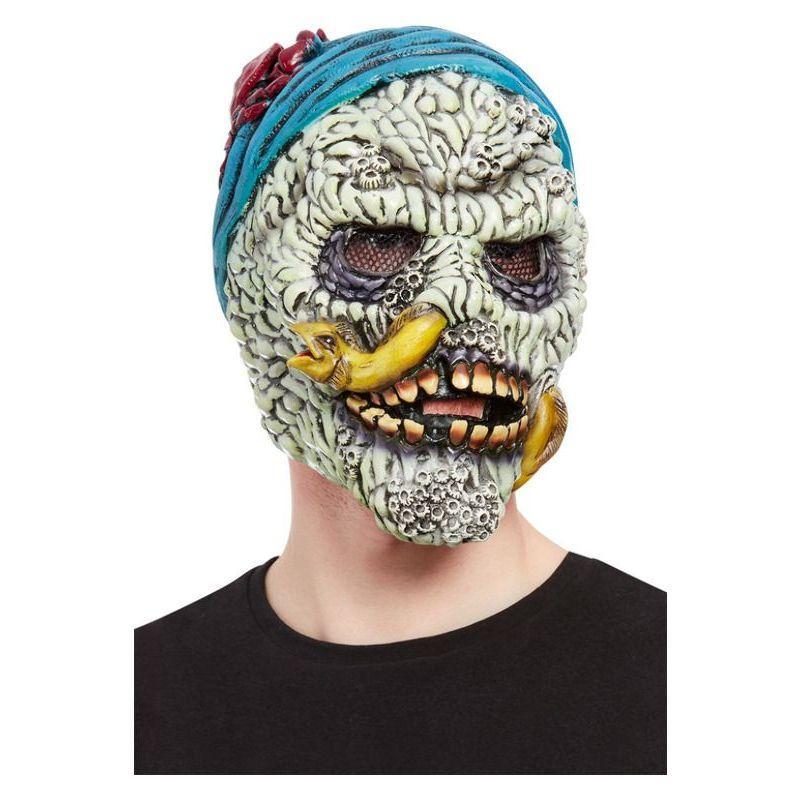 Barnacle Skull Pirate Overhead Mask Latex Unisex Grey -1