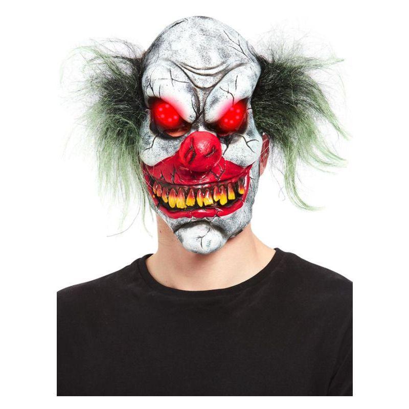 Evil Clown Overhead Mask Latex Unisex White