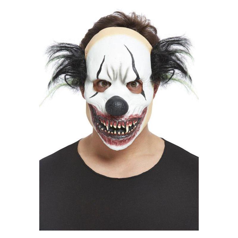 Evil Clown Mask Latex Unisex White