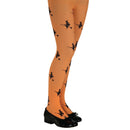 Glitter Witch Tights Orange Child Girls -1