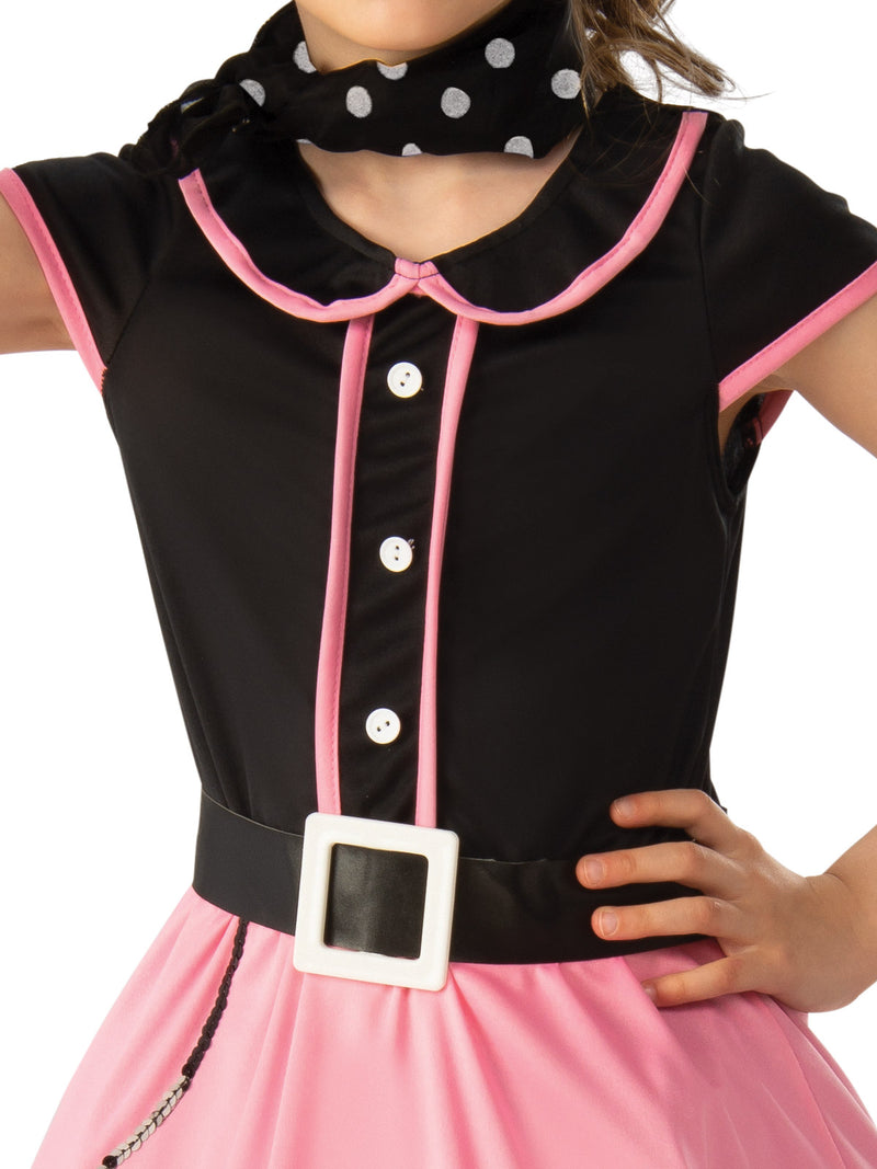 50's Bopper Girl Costume Child Girls Pink