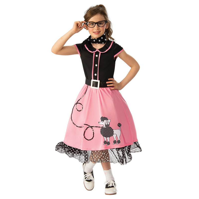 50's Bopper Girl Costume Child Girls Pink