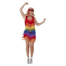 Rainbow Pride 20s Flapper Dress Multicoloured