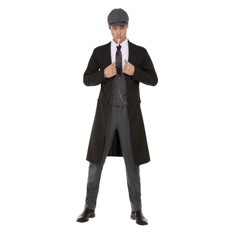 20s Blinding Gangster Costume & Grey Mens -1