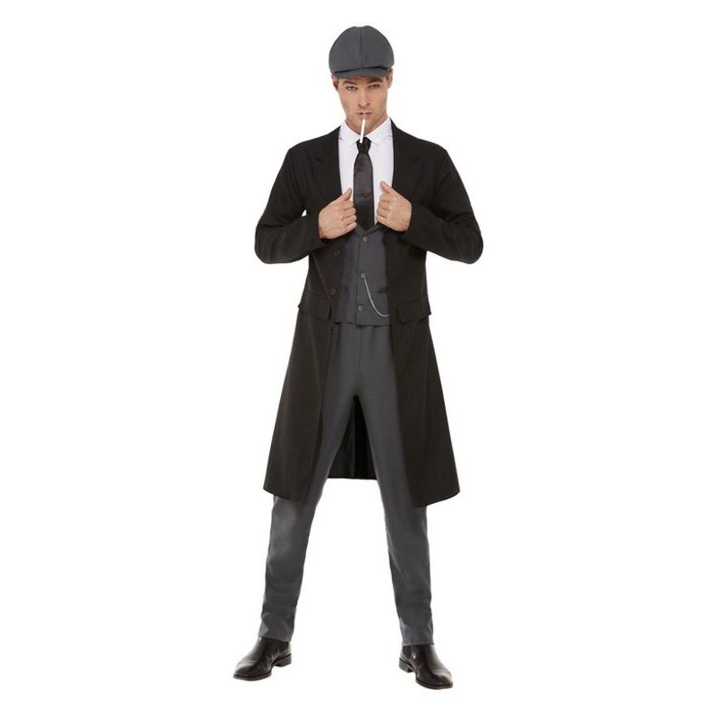 20s Blinding Gangster Costume & Grey Mens -1