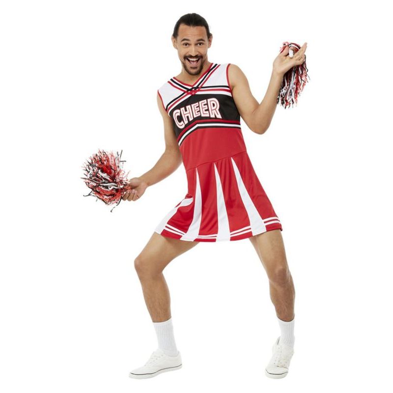 Cheerleader Give Me A.. Costume Adult Red White Dress