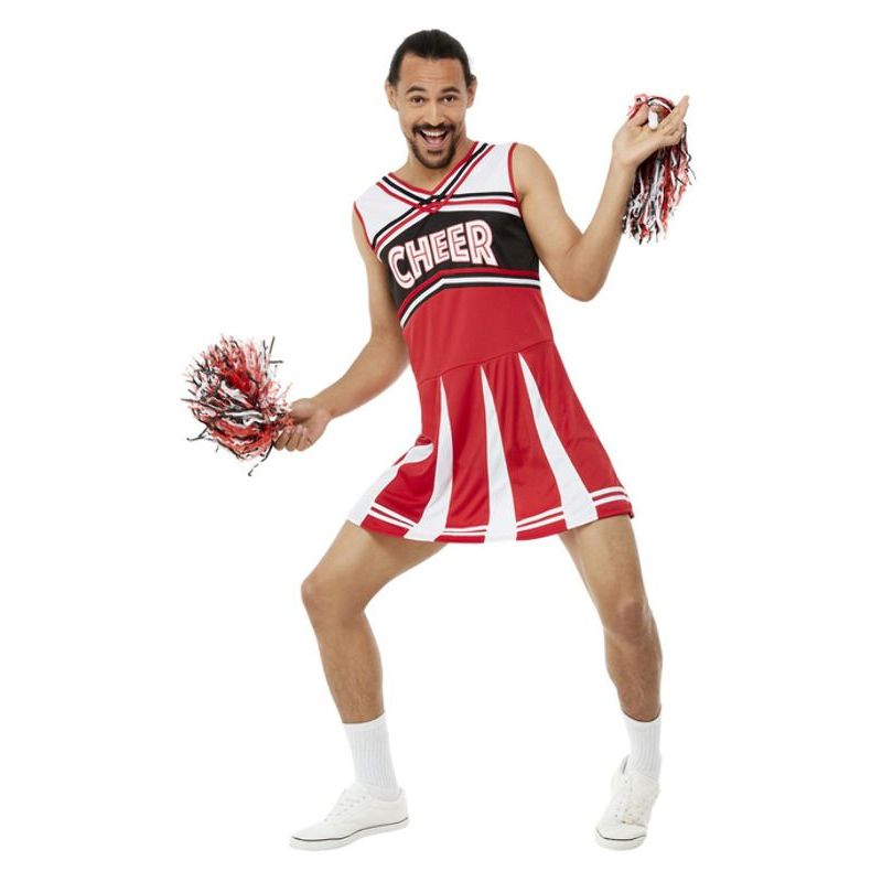 Give Me A Cheerleader Costume White & Red Mens