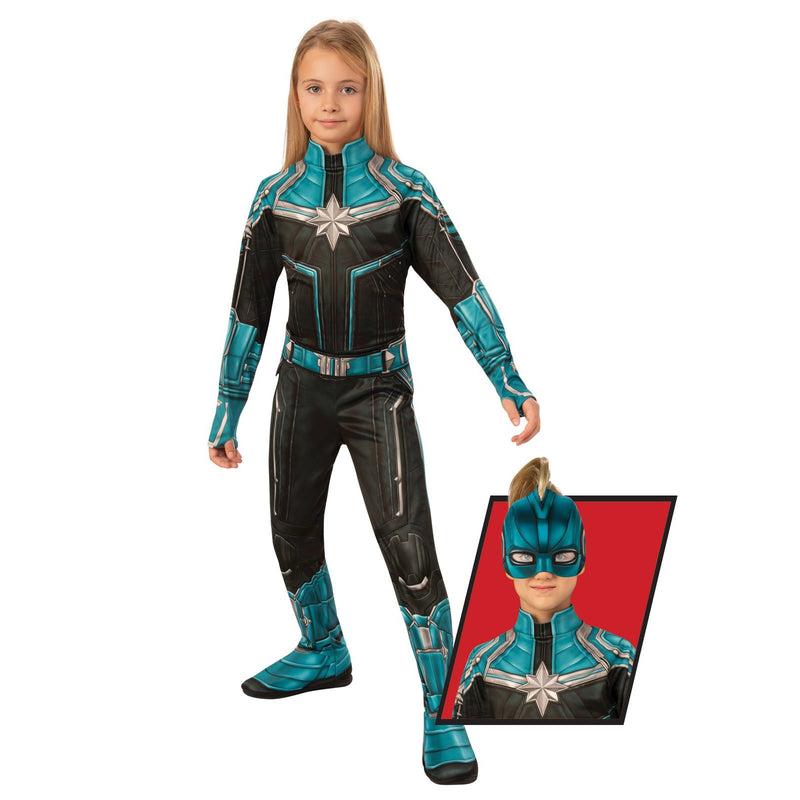 Captain Marvel Classic Kree Suit Child Girls -1