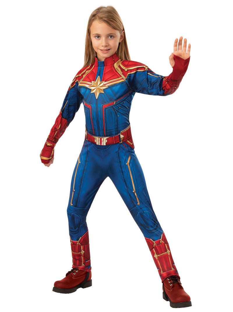 Captain Marvel Deluxe Hero Suit Girls Blue