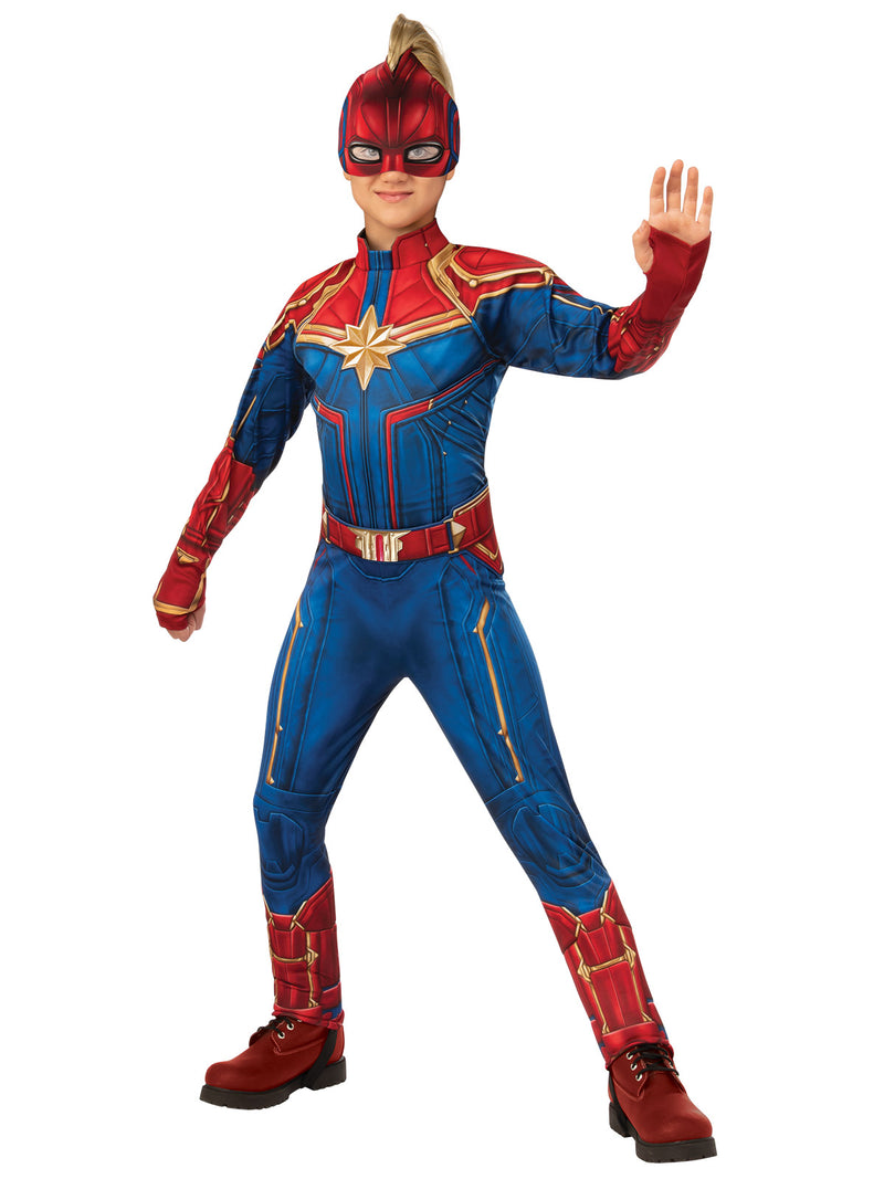 Captain Marvel Deluxe Hero Suit Girls Blue