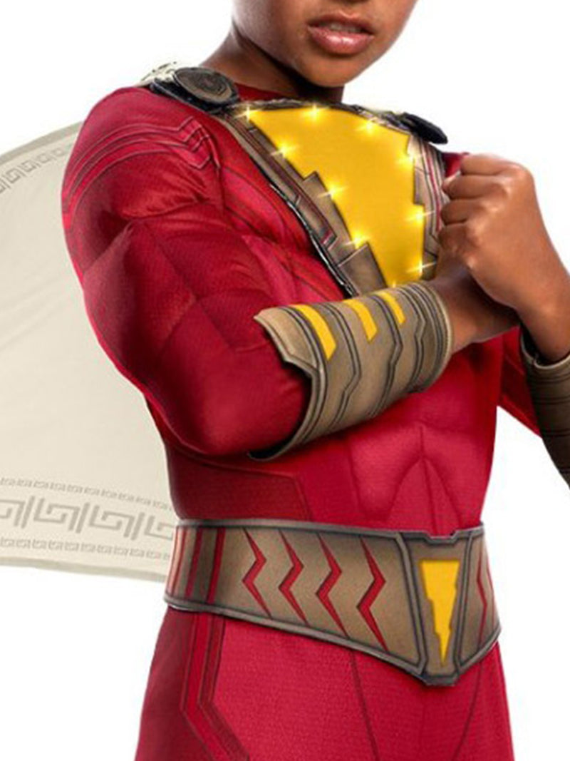 Shazam Deluxe Light Up Costume Boys Red