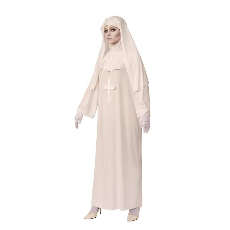 White Nun Costume Adult Womens -1