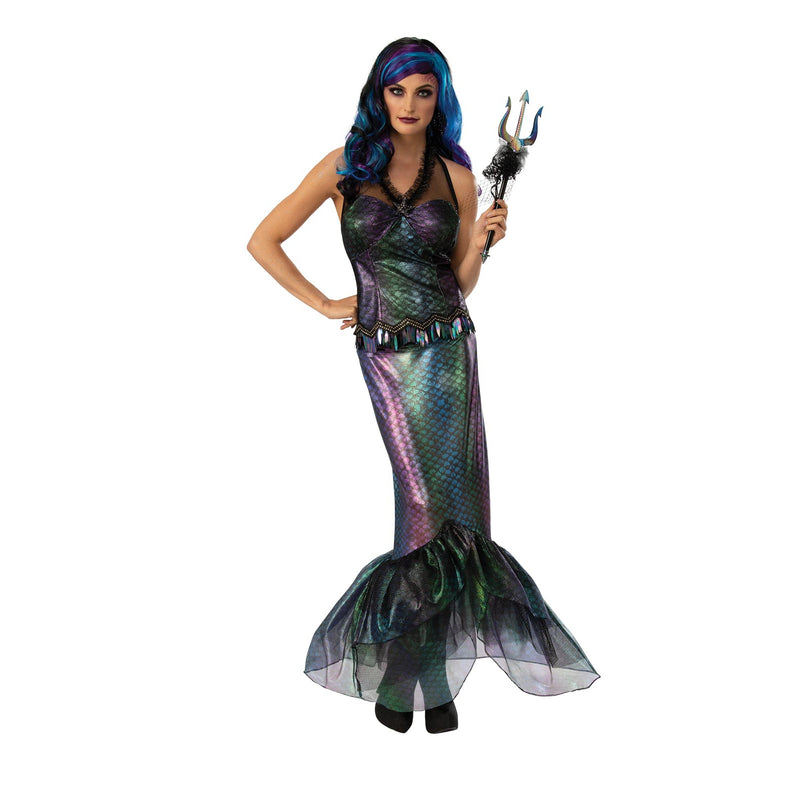 Queen Neptune Of The Seas Costume Adult Womens Green