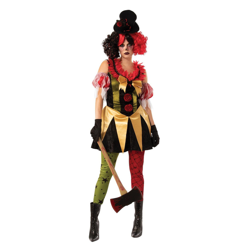 Evil Clown Lady Adult Womens Red