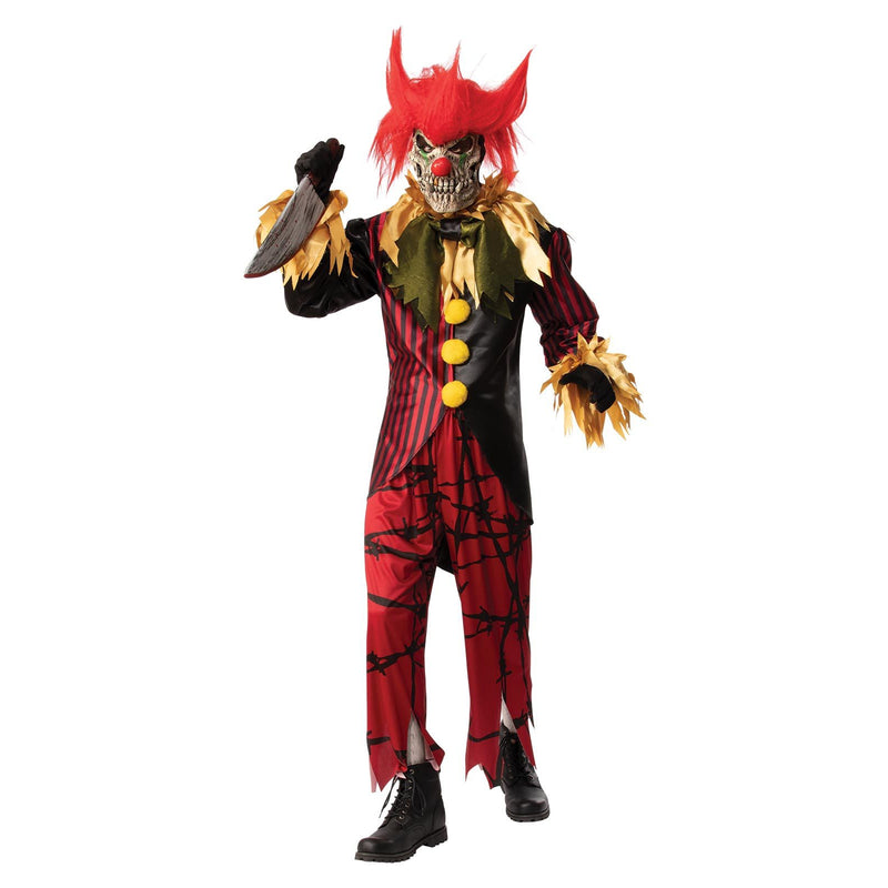 Crazy Clown Costume Adult Mens -1