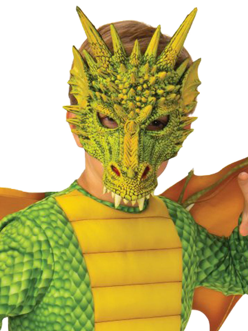 Dragon Green Child Costume 3D Mask and Scales