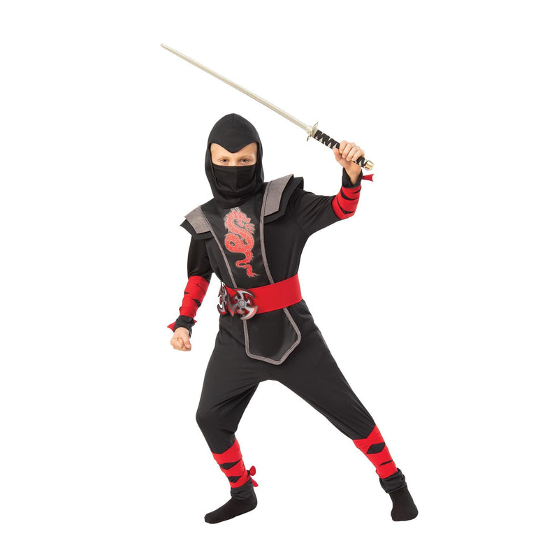 Red Ninja Boy Costume Child Boys