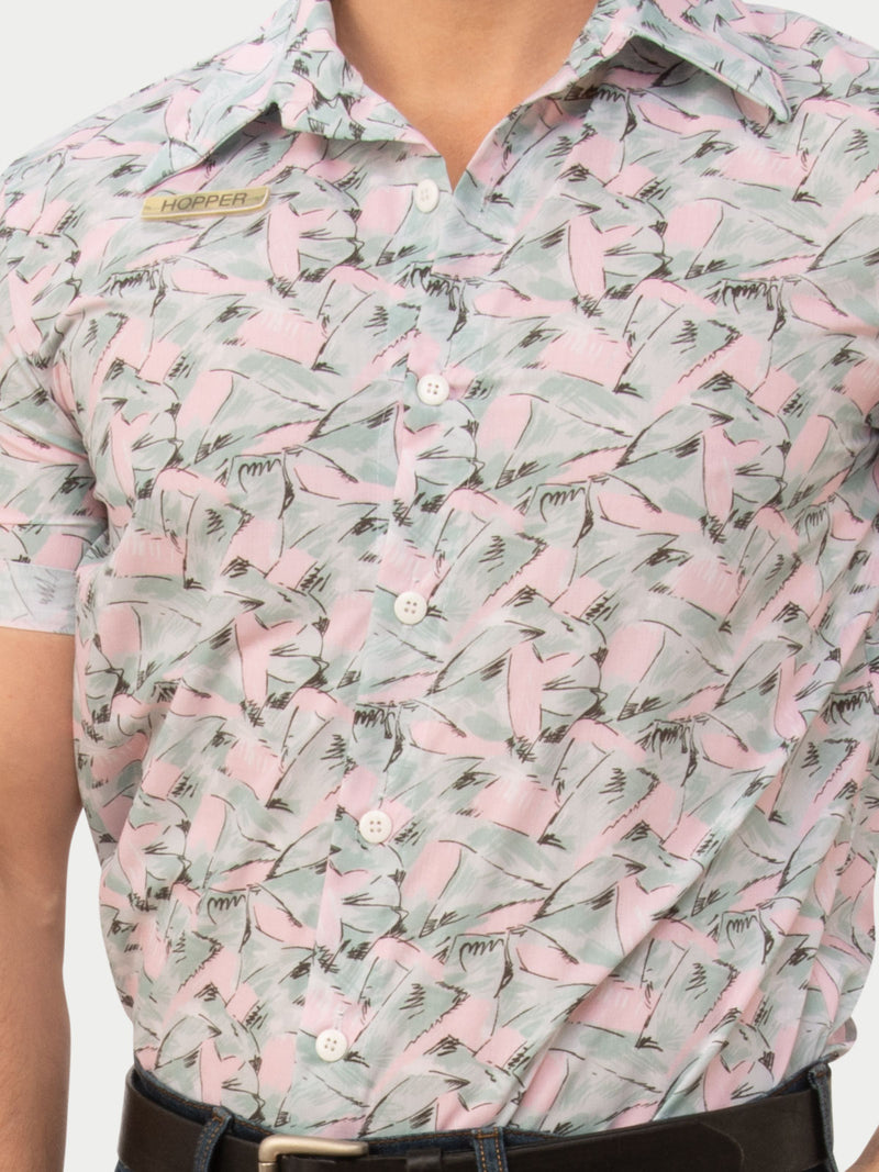 Jim Hopper Hawaiian Shirt Mens Pink