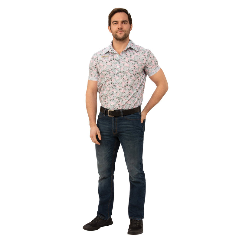 Jim Hopper Hawaiian Shirt Mens Pink