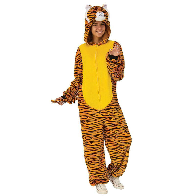 Tiger Furry Onesie Costume Adult Unisex Orange