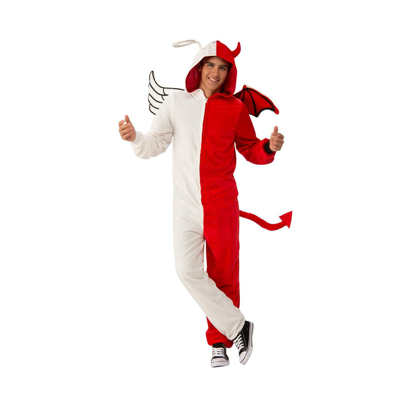 Angel Or Demon Furry Onesie Costume Unisex Red