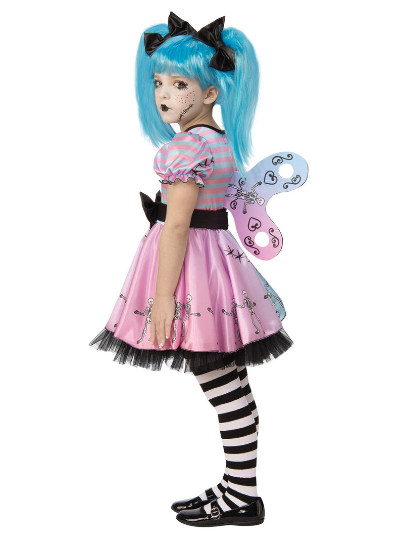 Little Blue Skelly Girl Costume Girls Pink