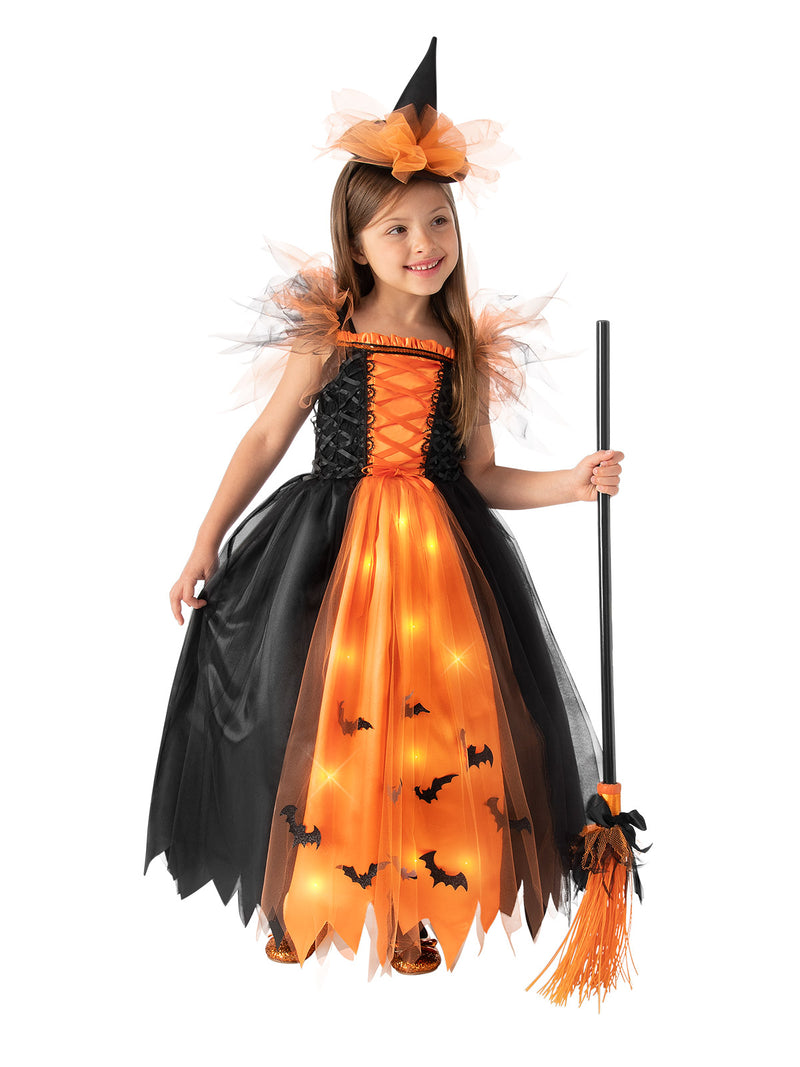 Orange Witch Light Up Costume Child