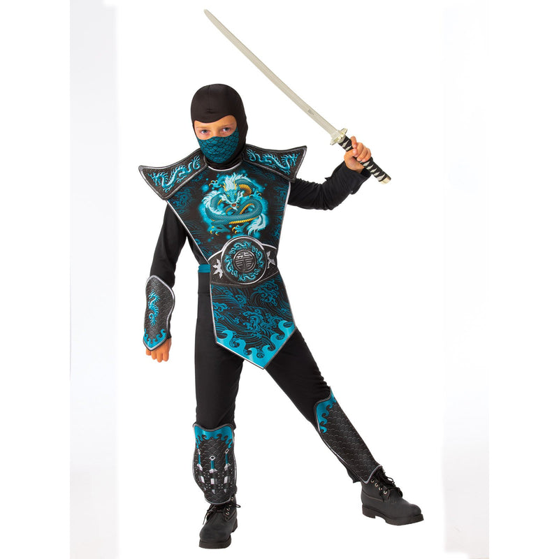 Blue Dragon Ninja Costume Boys