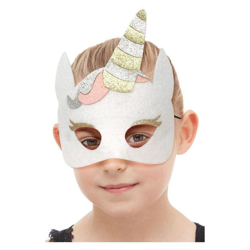 Unicorn Felt Mask Unisex White