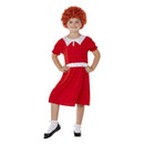 Singing Orphan Costume Annie Red Dress Wig