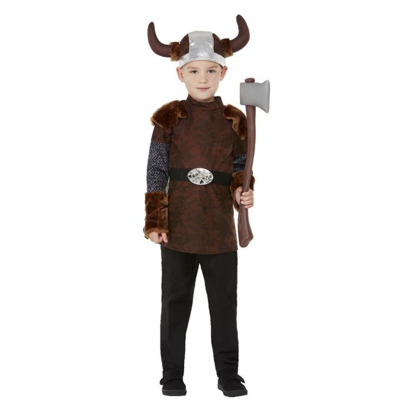 Viking Barbarian Costume Boys Brown