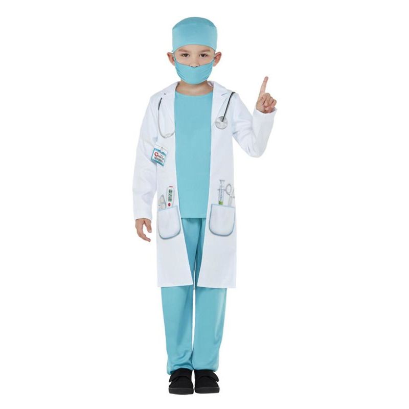 Doctor Costume Blue Unisex White