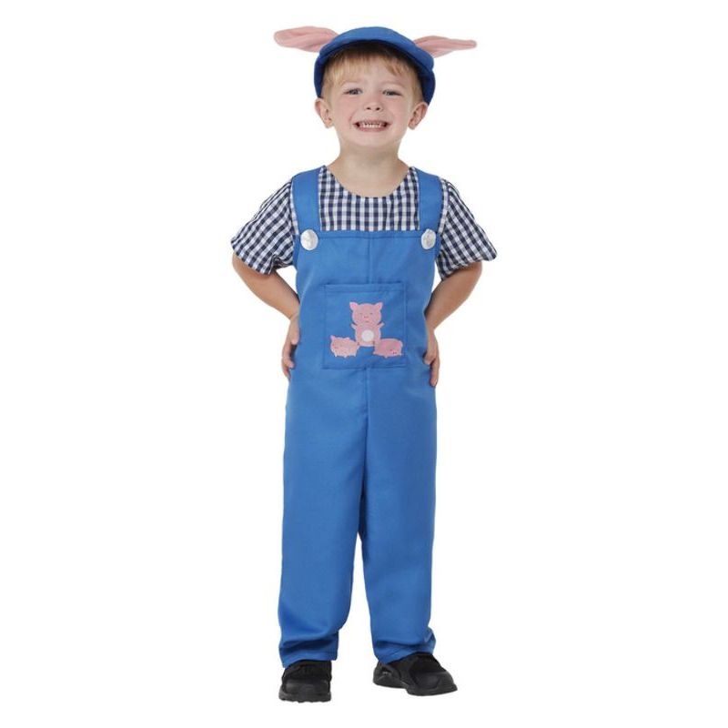 Toddler Country Piggy Costume Boys Blue