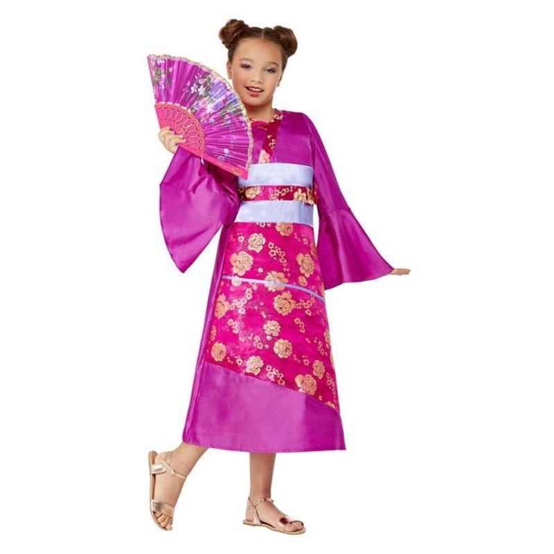Geisha Costume Purple Girls Pink