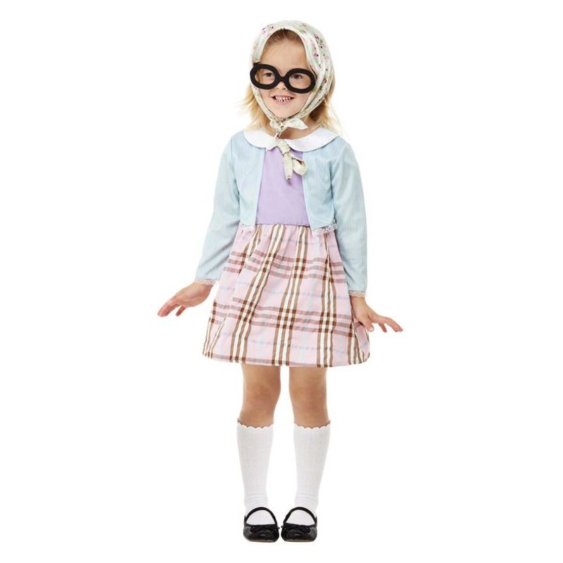Toddler Old Lady Costume Blue Girls