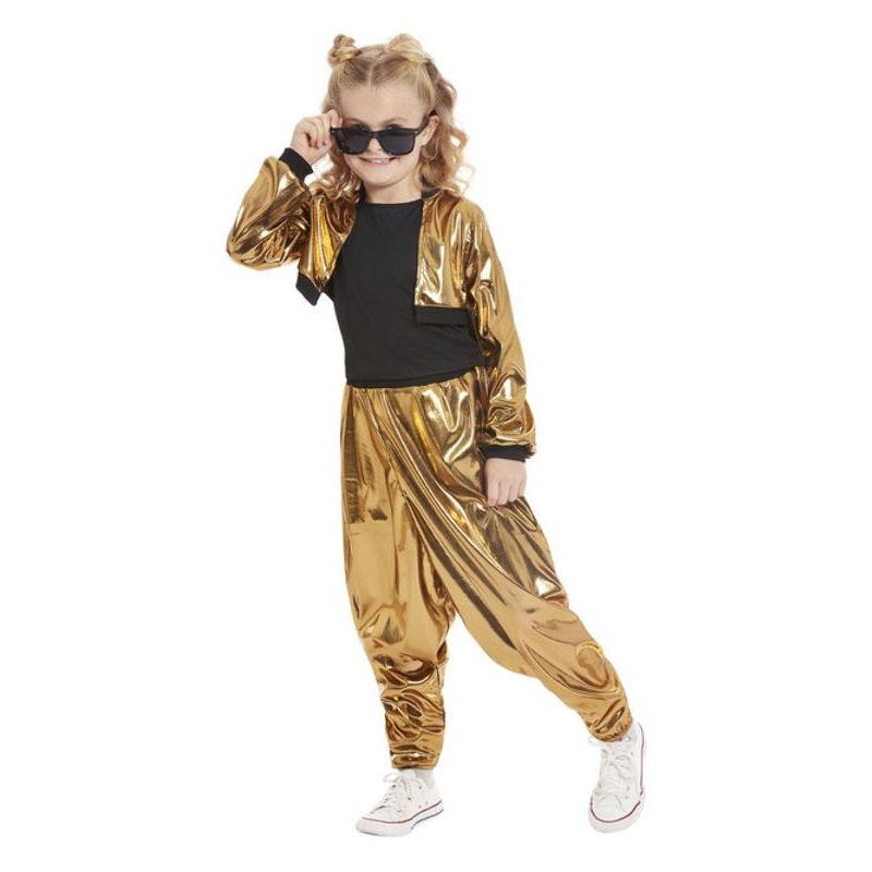 80s Hammertime Costume Girls Gold -1