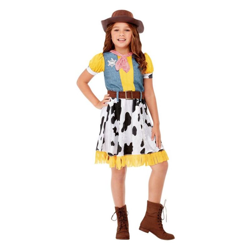 Western Cowgirl Costume Girls Yellow
