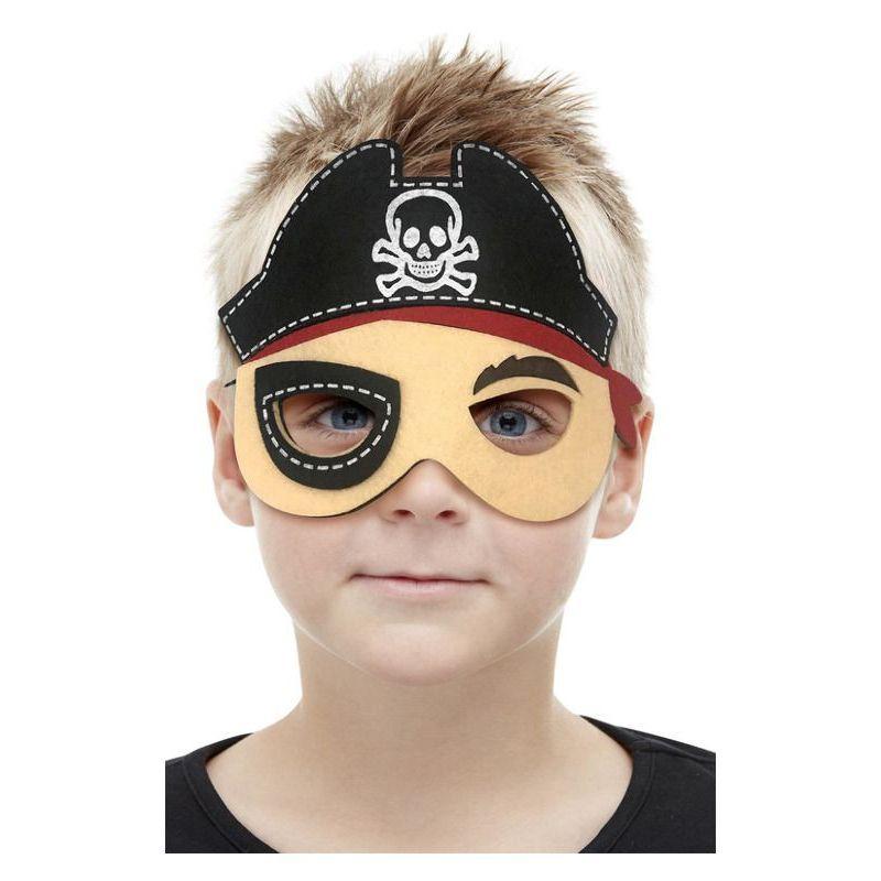 Pirate Felt Mask Boys White