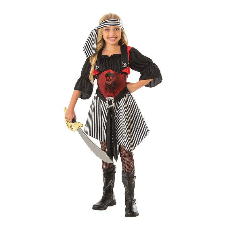 Crimson Pirate Costume Girls