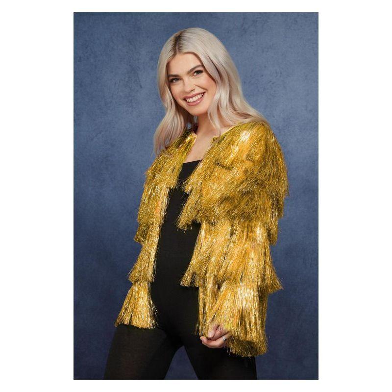 Tinsel Festival Jacket Fever Adult Gold Coat