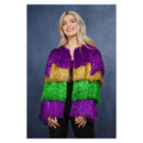 Fever Tinsel Mardi Gras Jacket Multi Coloured