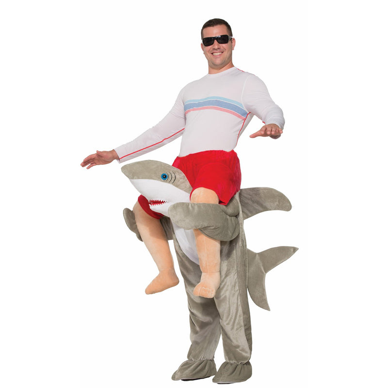 Shark Piggy Back Costume Adult Unisex -1